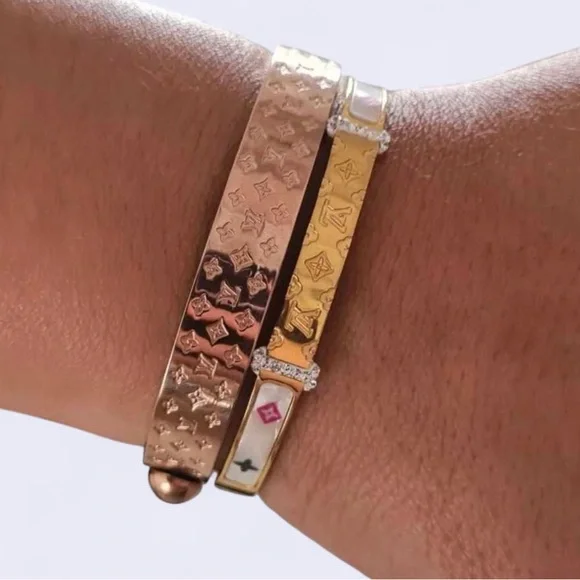 Monogram Multicolor and Gold Bracelet set - Picture 4 of 4